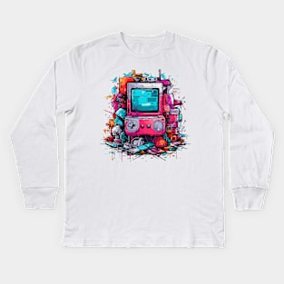 Retro Gaming Console T-shirt Kids Long Sleeve T-Shirt